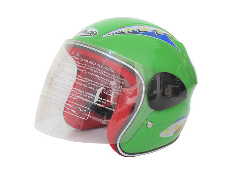 CASCO MASUDA INFANTIL 3/4 MSD-505 COLOR VERDE