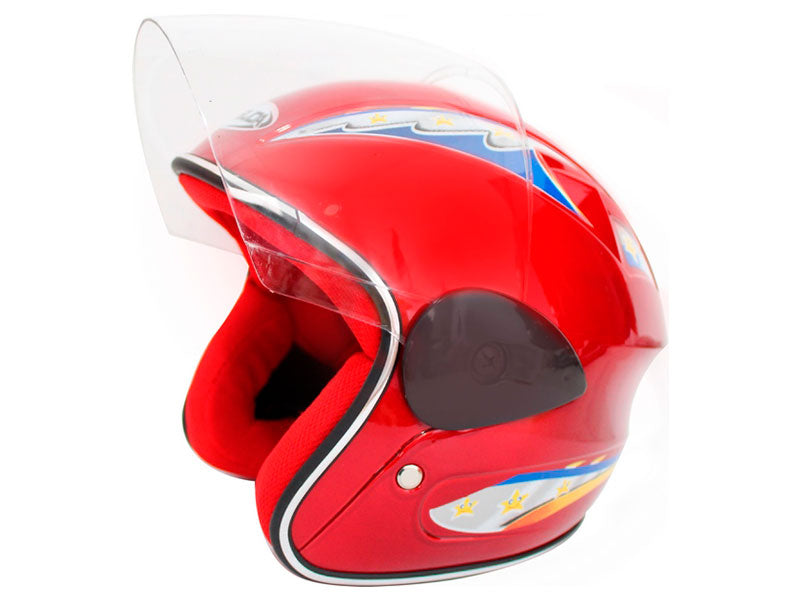 CASCO MASUDA INFANTIL 3/4 MSD-505 COLOR ROJO