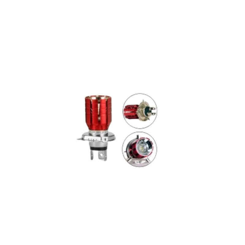 FOCO LED 5W H4 COLOR ROJO LUZ BLANCA 12-85V