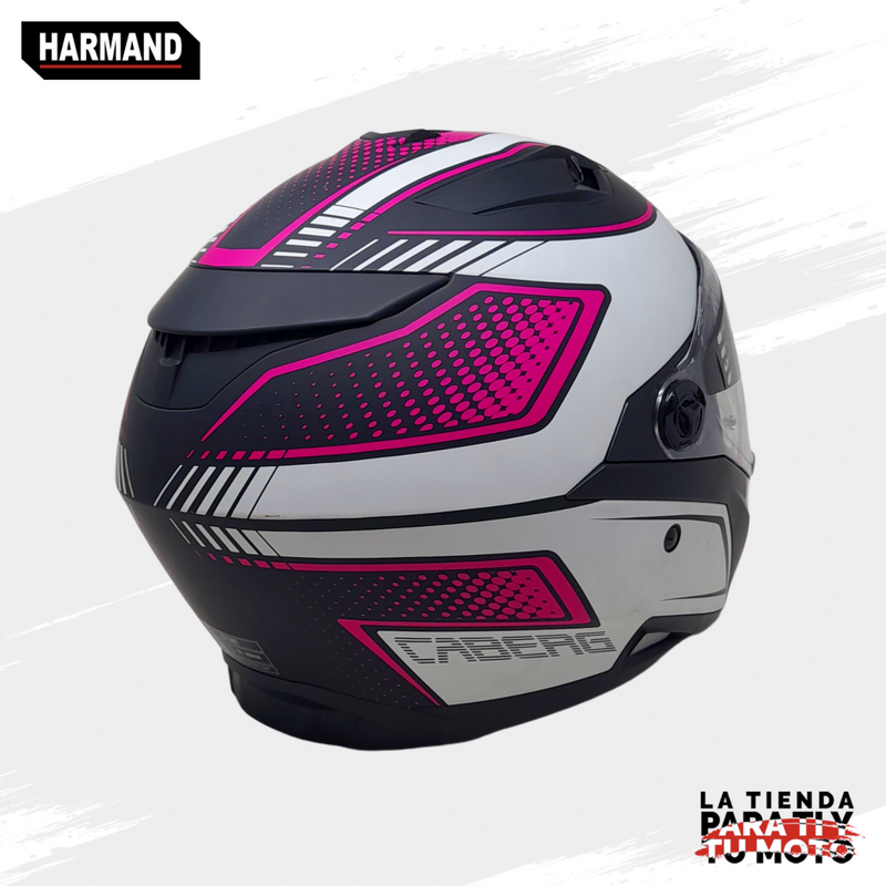 HARMAND CASCO CABERG CERRADO TALLA S STUNT BLADE COLOR NEGRO ROSA