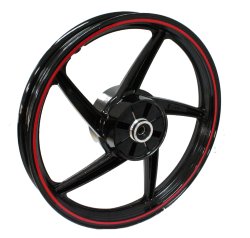 RIN TRASERO P/ 125Z COLOR NEGRO ROJO