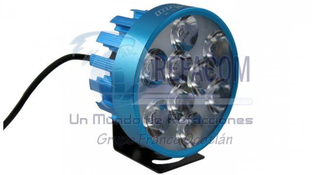 FARO AUXILIAR REDONDO HYPER LED IR-1575 COLOR AZUL 18W 8-80V