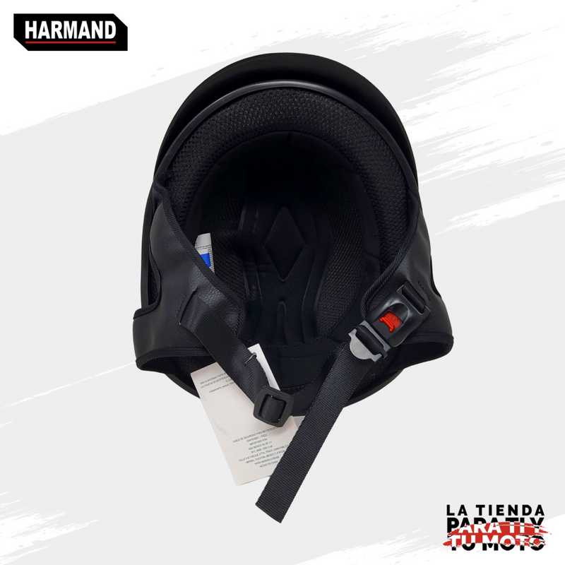 CASCO CACHUCHA MASUDA MSD-150 TIPO CHOPPER CALAVERAS NEGRO BRILLO