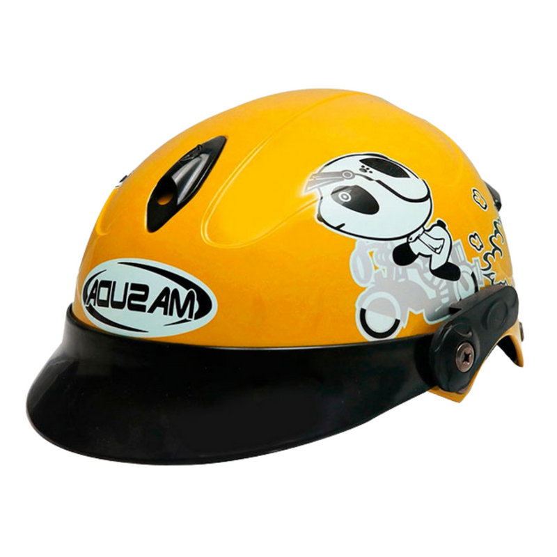 CASCO MASUDA INFANTIL 1/2 MSD-508 COLOR AMARILLO