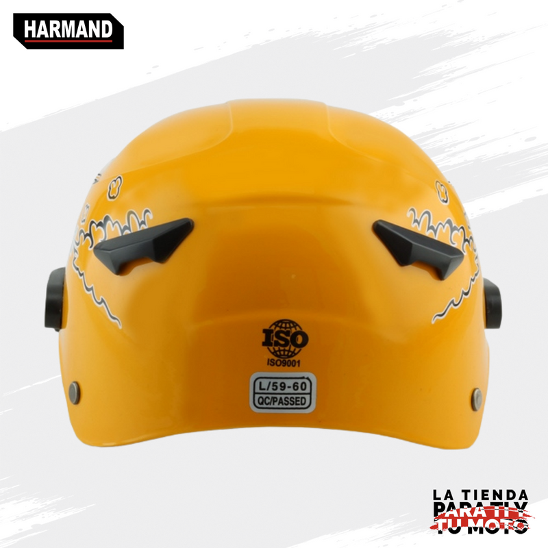 CASCO MASUDA INFANTIL 1/2 MSD-508 COLOR AMARILLO