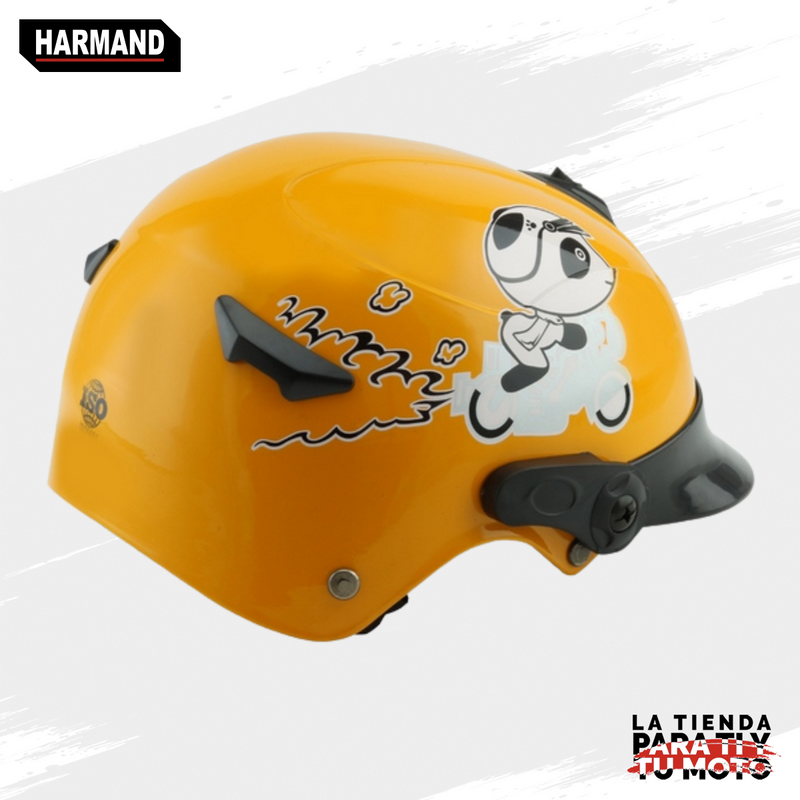 CASCO MASUDA INFANTIL 1/2 MSD-508 COLOR AMARILLO