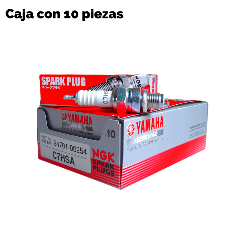 BUJIA NGK C7HSA - CAJA 10 PIEZAS YAMAHA