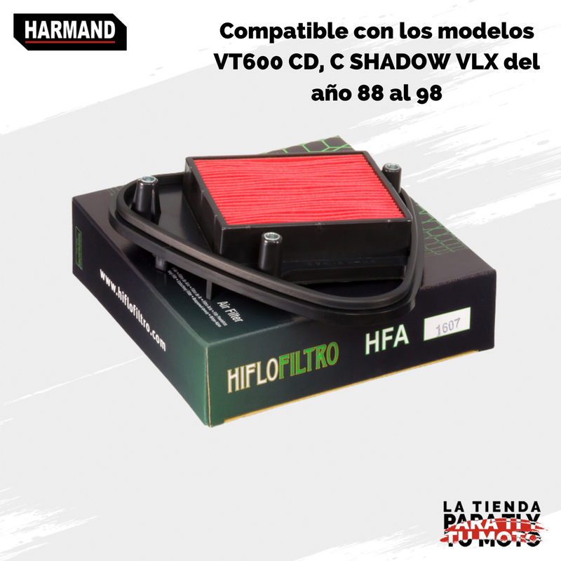 FILTRO AIRE HFA-1607 SHADOW VT-600(89-91) SHADOW VT600 (92')